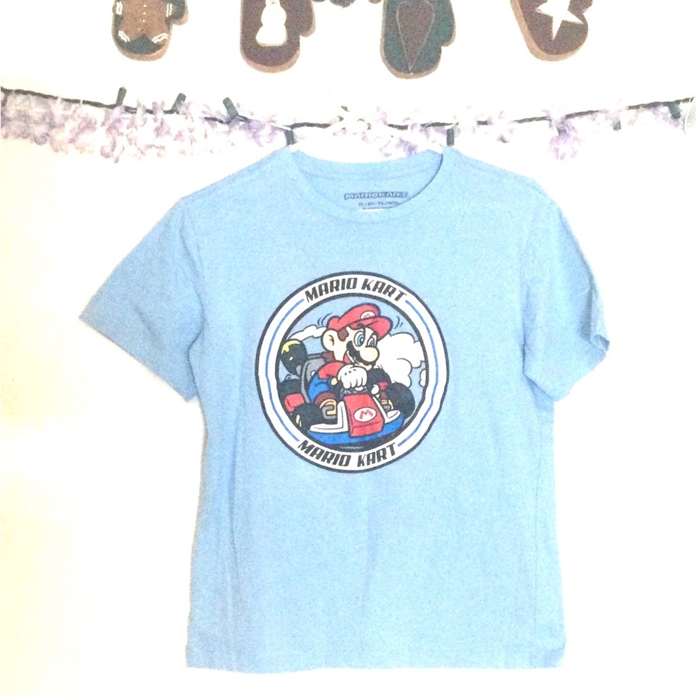 Boys Mario Kart Blue Graphic T-Shirt